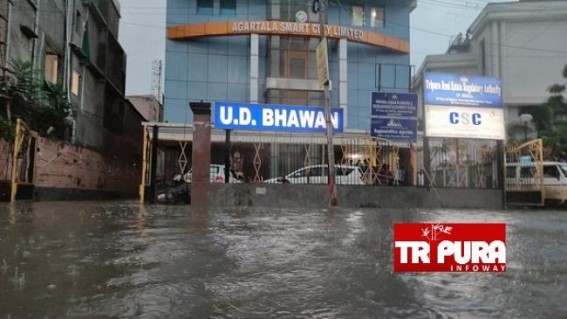 Smart City or Water City ? Agartala submerged after a few splashes of rain Smart City or Water City ? Agartala submerged after a few splashes of rain